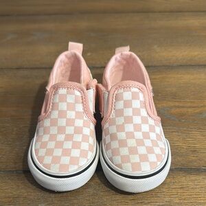 Vans Toddler Pink Checkered Slip-On Shoes